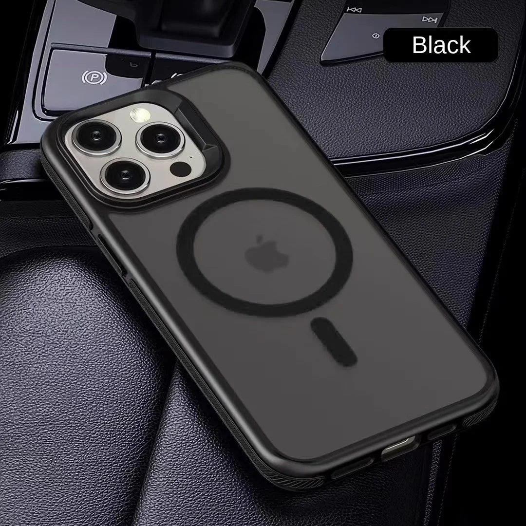 Magnetic Luxury Matte Translucent Armor Shockproof Case For iPhone 16 15 14 13 12 11 Pro Max for Magsafe Wireless Charge Cover