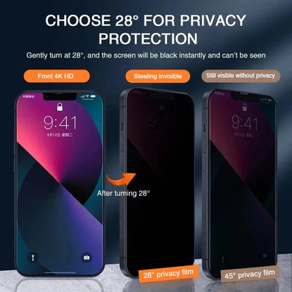 1-5Pcs Anti Spy Tempered Glass For iPhone 16 14 13 11 15Pro Max Mini 7 8 Plus Privacy Screen Protector for iPhone 15 X XR XS MAX