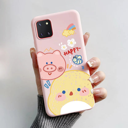 For Samsung Galaxy Note10 Lite Case SM-N770F 6.7'' Cute Bear Cartoon Cat Cover Soft TPU Phone Case For Samsung Note 10 Lite Bags