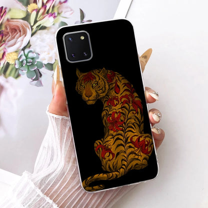 For Samsung Galaxy Note 10 Lite Case SM-N770F Luxury Flowers Painted Cover Soft Silicone Case For Samsung S10 Lite SM-G770F Bags