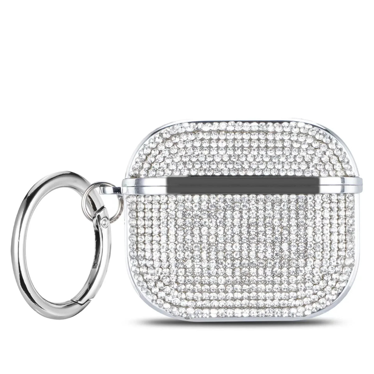 for Airpods 4,Beautiful Rhinestone Bling Hard Plastic Cover Earphone Case For AirPods 1 2 3 Pro 2 With Hook Gift For Women Girl