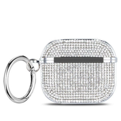 for Airpods 4,Beautiful Rhinestone Bling Hard Plastic Cover Earphone Case For AirPods 1 2 3 Pro 2 With Hook Gift For Women Girl