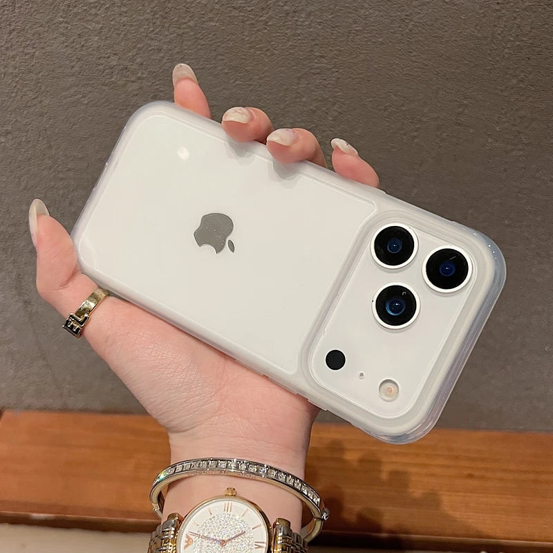 Luxury Transparent  Acrylic Phone Case For iPhone 13 14 15 16 17 18 Pro Max Shockproof Clear Bumper Back Cases Cover