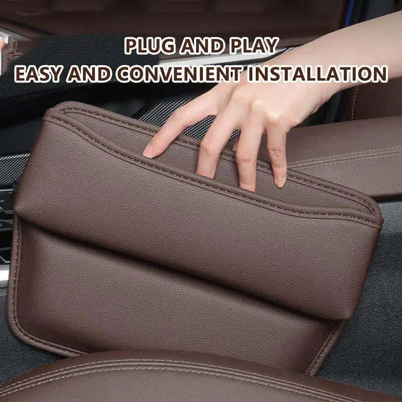 1pcs Universal Leather Car Seat Gap Organizer Multifunction Console Crevice Filler Side Storage Box Car Interior Storage Pocket