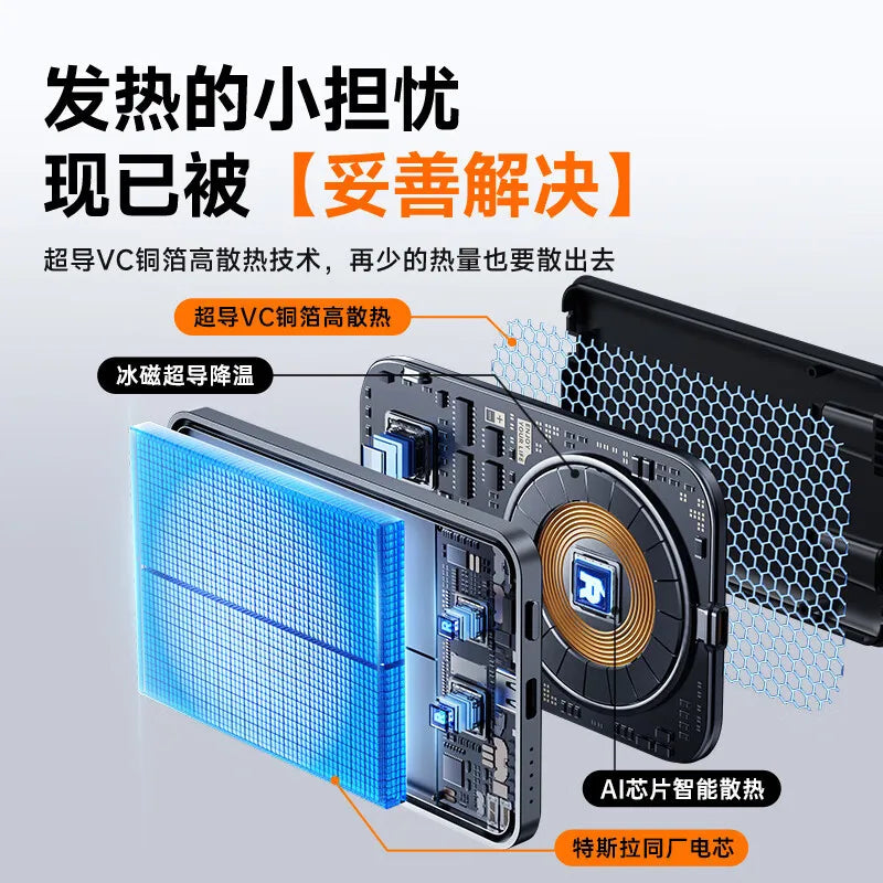 Magnetic Wireless Power Bank 10000mAh 5000mAh Spare battery Portable Charger Mobile External Battery Fast charging for iPhone