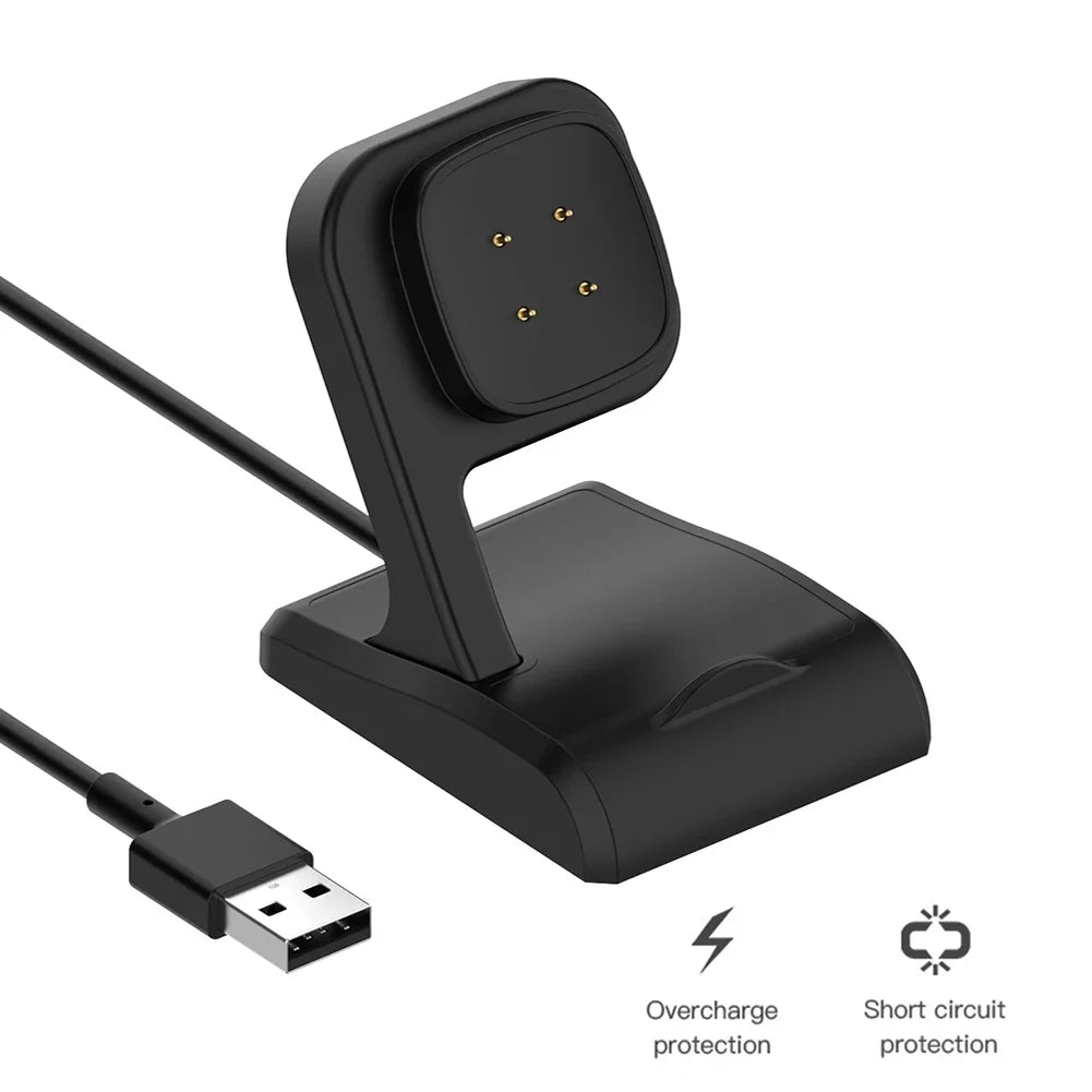 Charging Cable For Fitbit Versa 3 4 /Fitbit Sense 2 Smart Watch Replacement USB Charger Dock Station Power Adapter