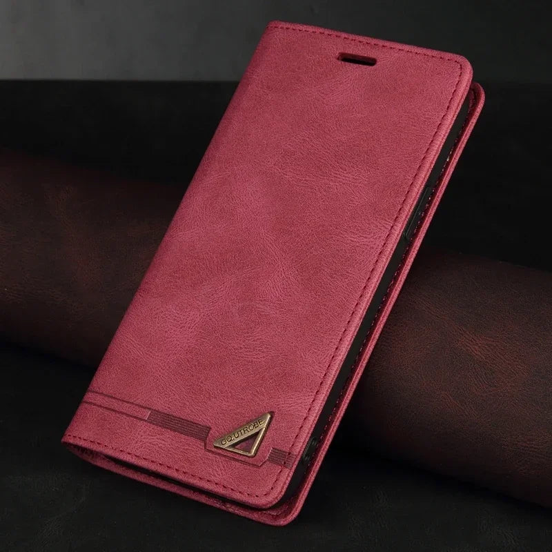 Wallet Anti-theft Brush Photo Frame Leather Flip Case For Samsung Galaxy S25 Edge S24 FE S23 Plus S22 Ultra S21 S20 S10 S9 Cover