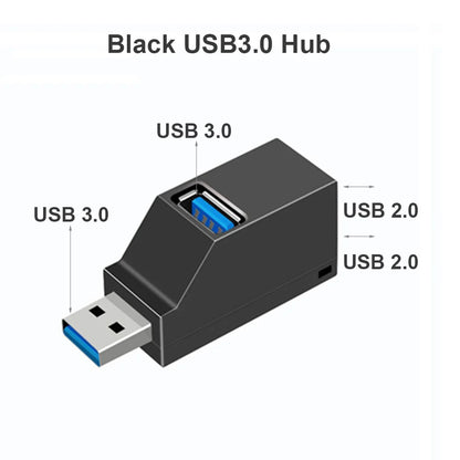 USB 3.0 HUB Extender Car Splitter Multi Port USB Hubs 2.0 Laptop Office Multi Function USB Reading Adapter For PC Laptops U Disk
