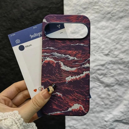 Frameless Kevlar Ocean Wave Texture Magnetic Case For Google Pixel 11 10 9 8 7 Pro XL 10 A For Magsafe Charge Plastic Hard Cover