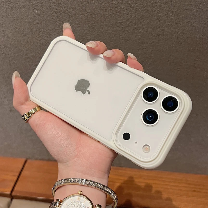 Luxury Transparent  Acrylic Phone Case For iPhone 13 14 15 16 17 18 Pro Max Shockproof Clear Bumper Back Cases Cover
