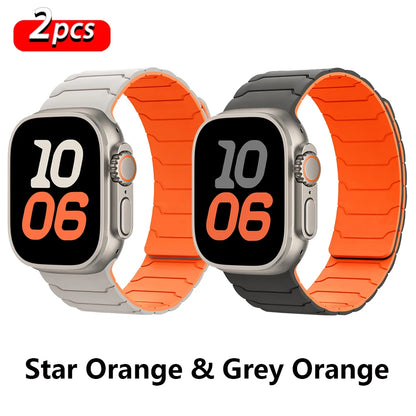 magnetic Strap For Apple Watch Band ultra 2 3 49mm 44mm 40mm 41mm 46mm 42mm 45mm 38 Silicone Bracelet IWatch Series 11 9 8 SE 10