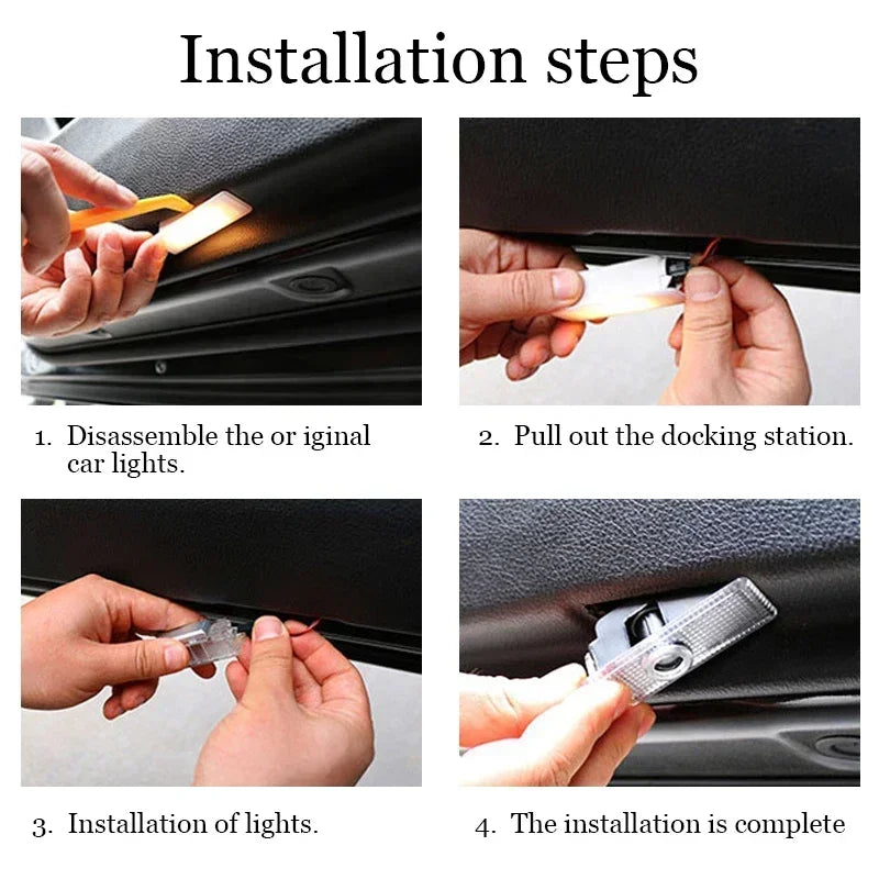 Car Led Door Welcome Light Projector Ghost Shadow Lamps For Volvo Polestar 1 2 V60 S90 S60 XC40 XC60 XC90 S80 V40 2020 2023