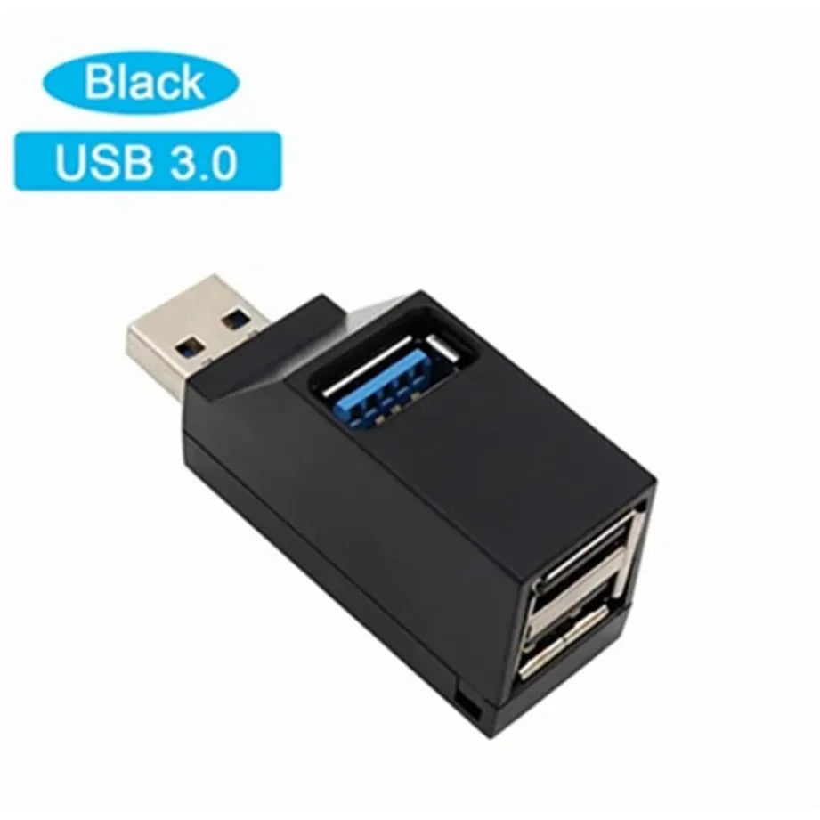 Grwibeou Mini 3 Ports USB 3.0 HUB Extender Splitter USB Hub 3.0 2.0 Adapter High Speed For PC Laptop Mac Computer Accessories