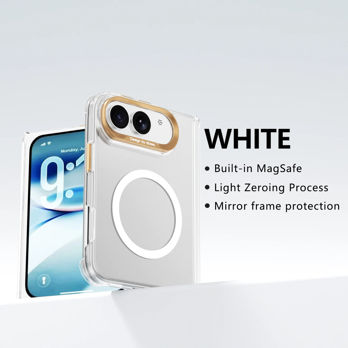 Luxury for Magsafe Magnetic Shock Resistant Protective Case, for iPhone Duo with Central Hinge Frame anti Drop Protective Cover