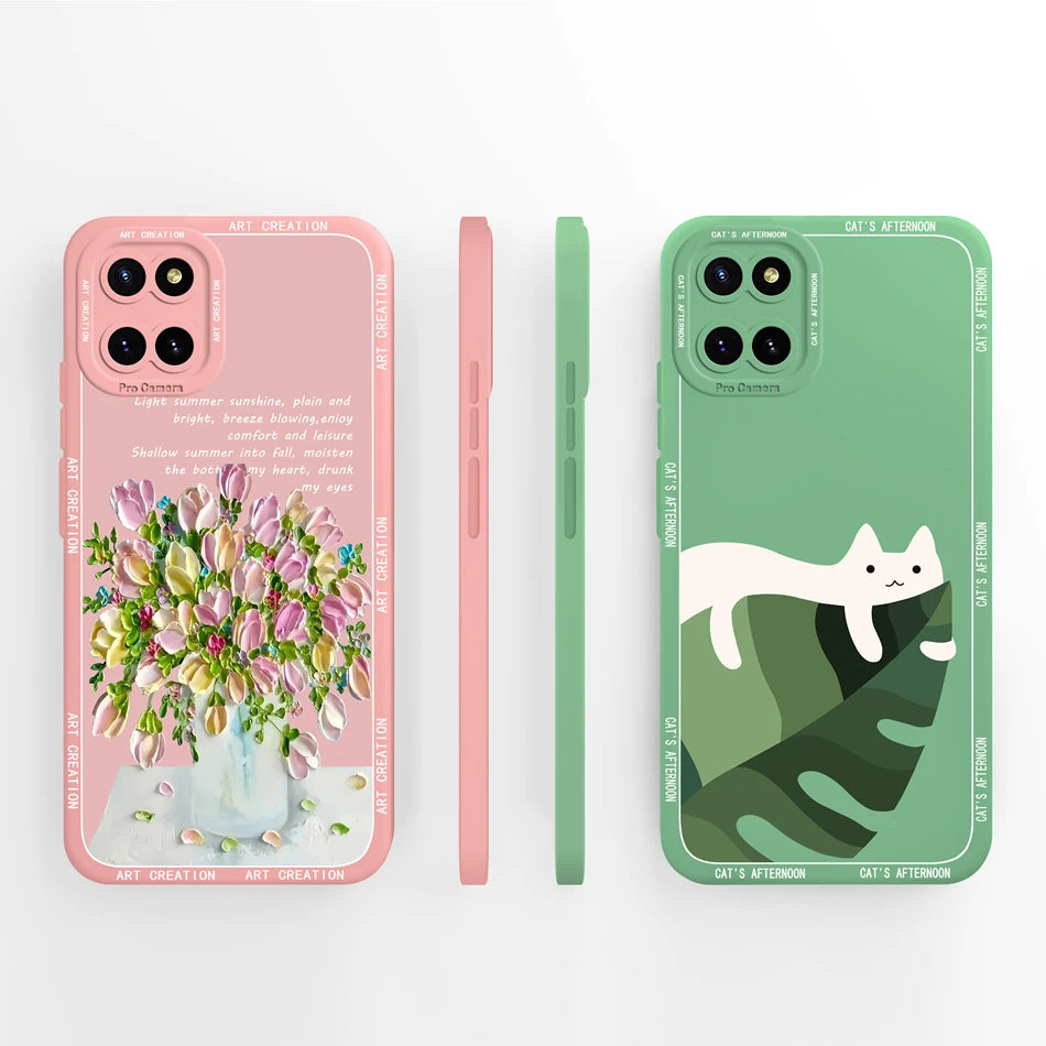 For Samsung Galaxy Note 10 Lite Case Butterfly Back Covers For Samsung Note10 Lite 10Lite Soft Liquid Silicone Phone Housing