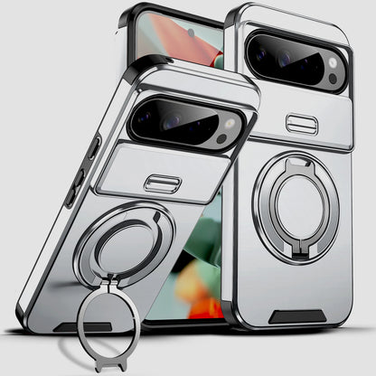 Luxury Shockproof Armor Case For Google Pixel 11 10 9 7 Pro XL 8A 9A 8Pro 11Pro Anti-fall Support Car Mount Adsorption Cover