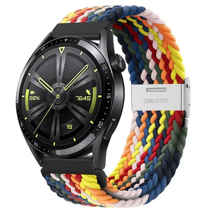 20 22mm Strap for Samsung Galaxy Watch 7 6 5 4 Band 40/44mm 5Pro Active 2 Gear S3 Braided Elastic Bracelet for Huawei GT2/3 4Pro