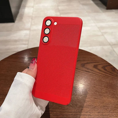 Breathable Heat Dissipation Cooling Case For Samsung Galaxy S25 S24 UItra S23 S22 S21 Plus PC Hard Back Covers