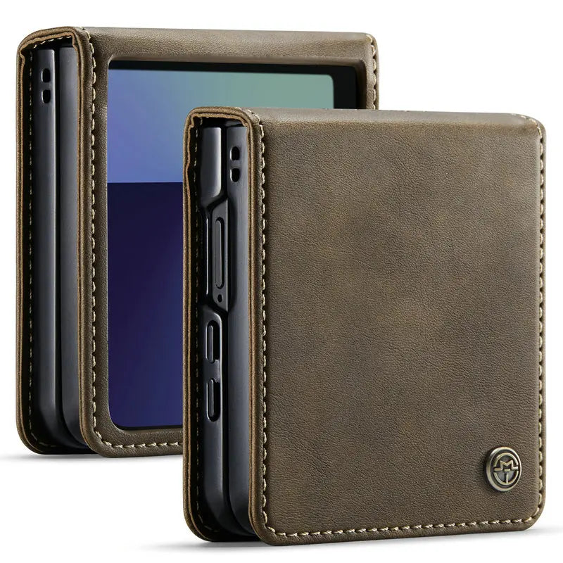 For Samsung Galaxy Z Flip 8 5G 2026 Luxury Case Classic Book Funda Samsung Z Flip 7 Case Phone Galaxy ZFlip 8 Flip7 Leather Etui