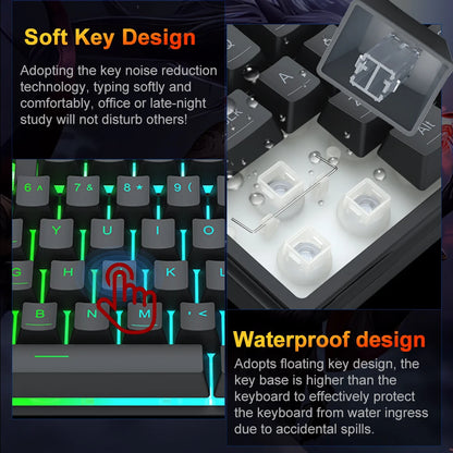 REDRAGON SHIVA K517 RGB USB 94 key Wired Membrane RGB Gaming Keyboard for PC Computer Laptop Gamer Detachable Cable