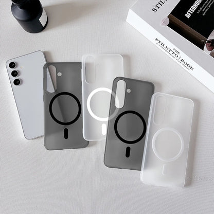 Case for Samsung S26 Ultra S25 S24 A57 A56 A55 A37 5G A36 A17 A16 Magnetic Wireless Charging Shockproof Ultra Thin Cover