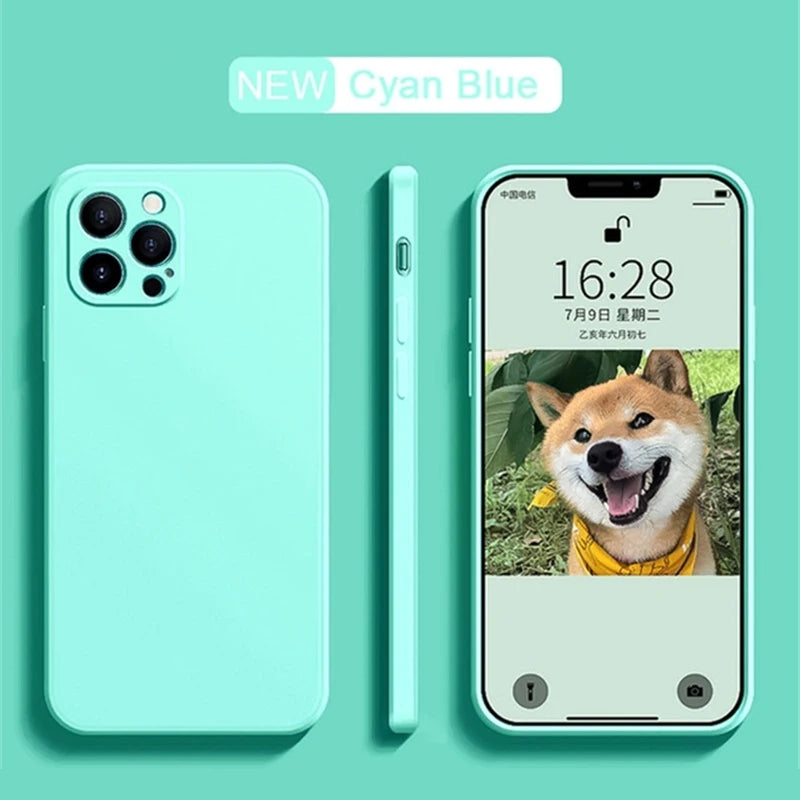 Original Soft Silicone Phone Case For iPhone 17 16 Pro Max 15 14 13 12 11 Pro Max Mini X XR XS 7 8 Plus SE Back Cover Cases