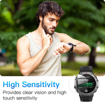 9H Hardness Tempered Glass for Amazfit T-Rex 3 Screen Protector Tempered Glass Anti-scratch Film for Amazfit TRex 3 Accessories