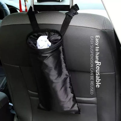 Foldable Car-Mounted Trash Can Multi-Functional Hanging Storage Bucket for Easy Car Access with Garbage Bag Included