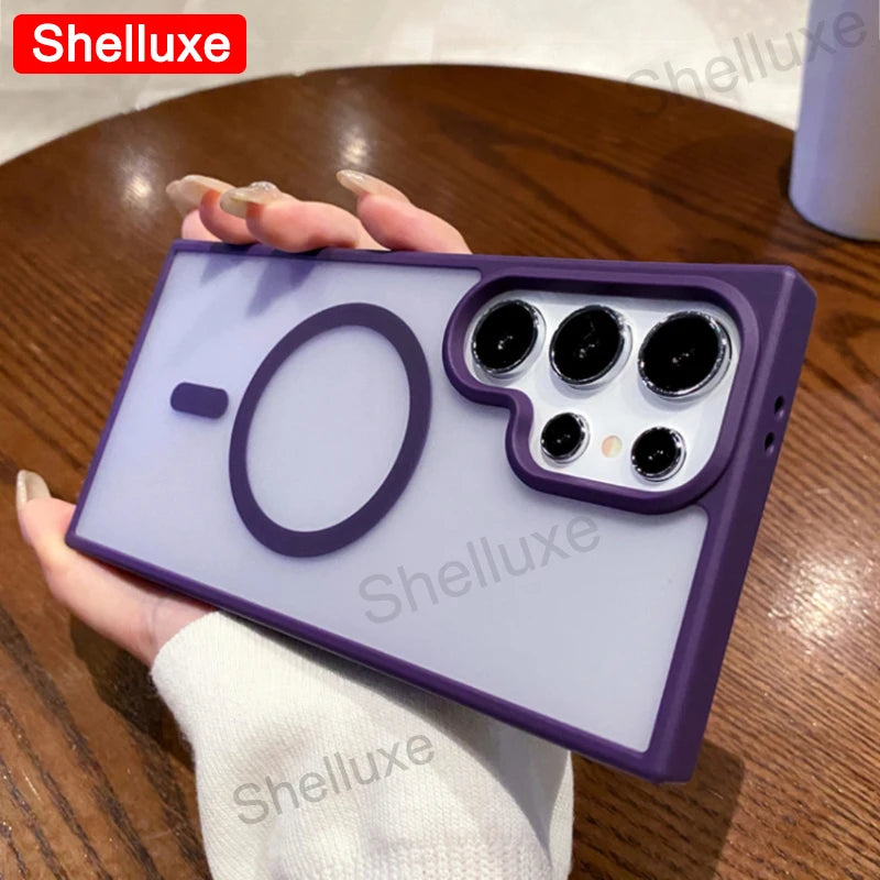 S26 Ultra Magnetic Matte Case Shelluxe Clear Hard Back Cases For Samsung Galaxy S26 S25 S24 S23 S22 Plus Ultra Shell Phone Cover