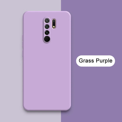 Original Square Liquid Silicone Case for Xiaomi Redmi 9 9A 9i 9T Power Camera Protective Cute Phone Back Cover Redmi9 T Fundas