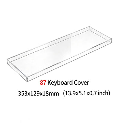 Clear Acrylic Mechanical Keyboard Dust Cover Protector Case For 60 96 98 104/108Key Transparent Anti-Dust Keyboard & Mouse Cover