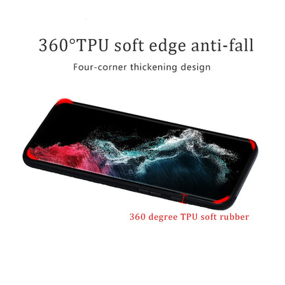 LANGSIDI Genuine Leather Phone Case for Samsung Galaxy S25 S24 S23 Ultra S22 Plus S21 FE S 24 23 A55 A54 5G Protector Back Cover