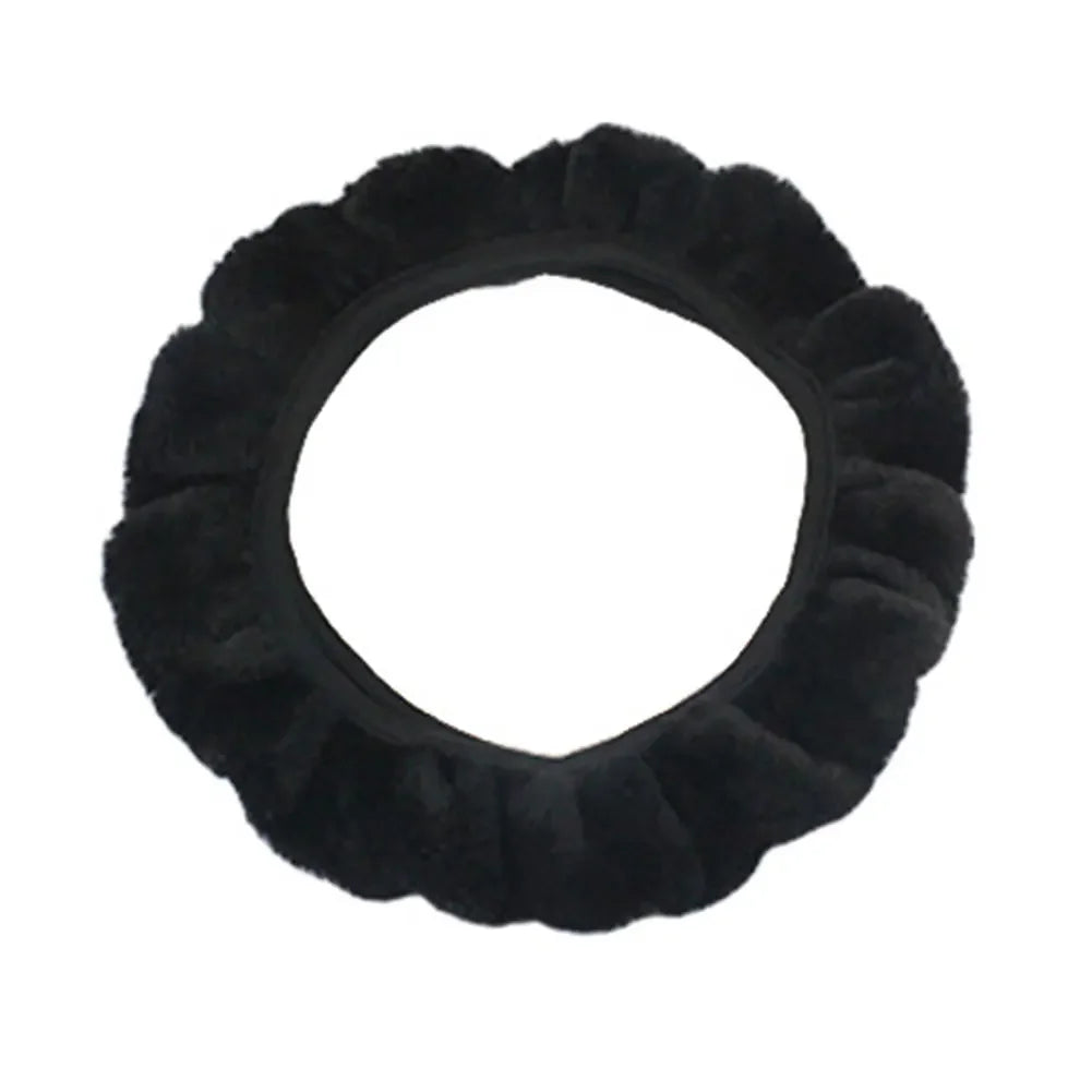 Universal Car Auto Steering Wheel Cover Warm Soft Fuzzy Plush Winter