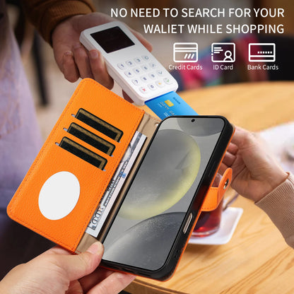 For Samsung S26 Ultra/S25/S24/S23/S22/S21/S20Fe Multifunctional Protective Case, Wallet-Style Cross-Shoulder Phone Case with Makeup Mirror and Card Slot, Faux Leather Phone Protective Cover