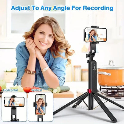 Portable Camera Tripod with Wireless Remote Control and 360° Rotation for Video Recording, Video Recording, and Live Streaming
