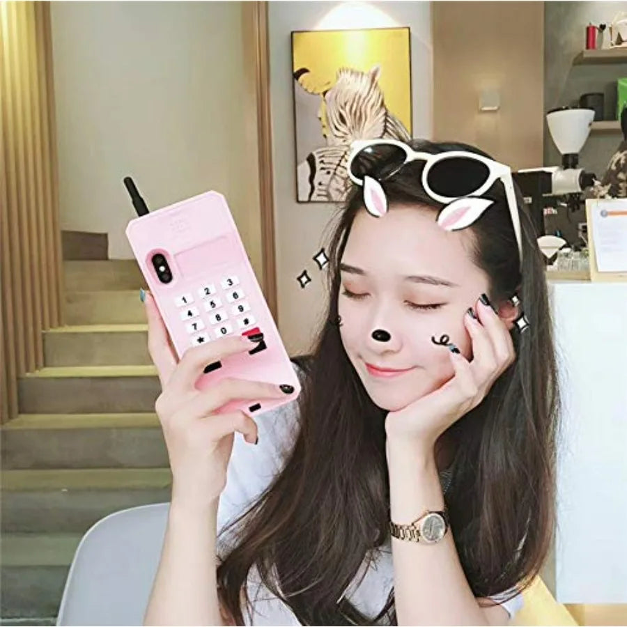 3D Silicone Case Compatible with iPhone 17 Pro Max, Retro Classic Creative Soft Rubber Bumper Cover Cool Fun Thick Protective S