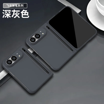For iPhone Duo Case Ultra-Thin Skin-Friendly Matte With Tempered Film Touch Pen Folding Shockproof Protection Cover Accessories