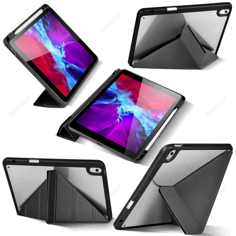 With Pencil Holder Case for IPad A16 Air11 M2 M3 2025 2024 iPad Air5 Air4 Gen IPad Pro11 M4 M2 10th 9th 8 7 10.2'' Air3 10.5 9.7