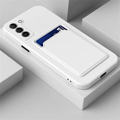 TPU Soft Silicone Card Slot Wallet Case For SamSung S26 S25 S24 S23 S22 S21 FE Plus Ultra Note 20 A54 A34 A24 A15 A25 A35 A55