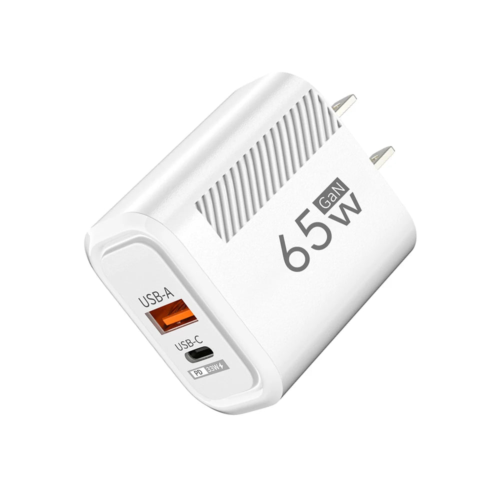 65W USB-C Charger GaN Fast Charging PD Type C Cable Mobile Phone Adapter For iPhone 16 Xiaomi Samsung Xiaomi QC 3.0 Wall Charger