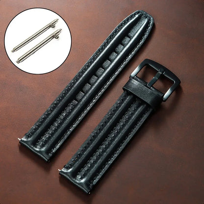 20/22/24mm Cowhide Leather Watchband Straps for Seiko for Omega Men Women Universal Business Bracelets Vintage Oil Wax Wristbelt