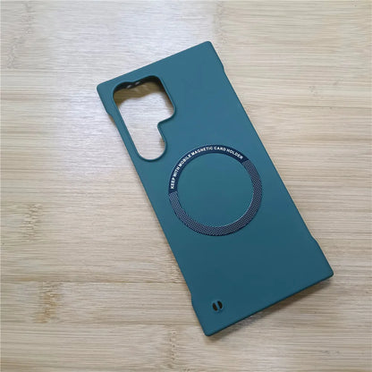 Ultra Thin Frameless Magnetic For Magsafe Samsung S24 S23 S22 S21 S20 FE Note 20 Ultra 10 S10 Plus Case Slim Hard PC Matte Cover