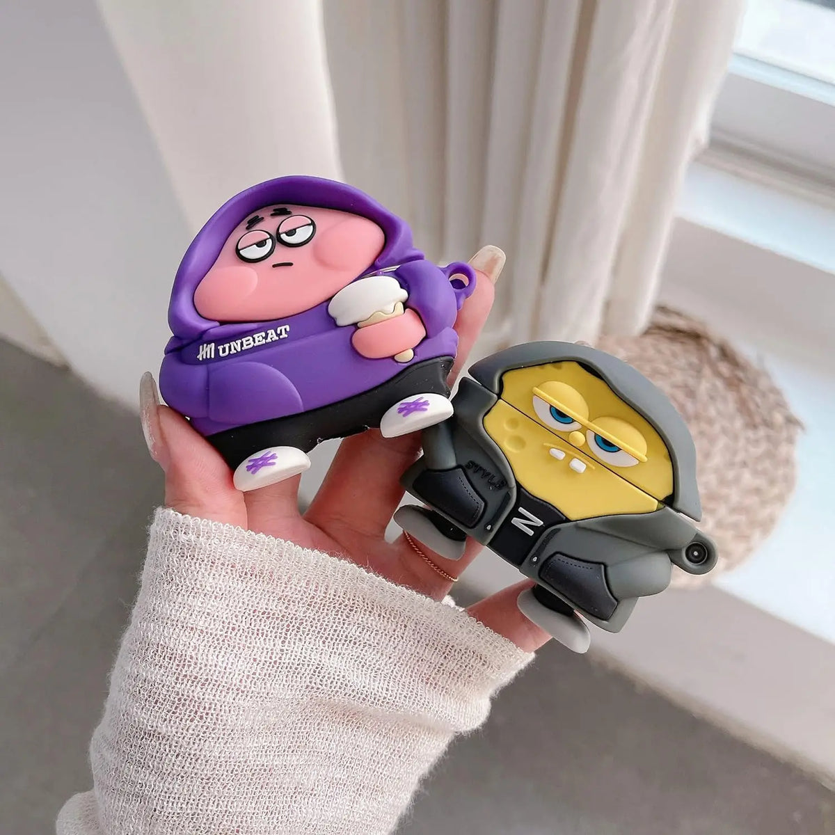For Airpods 1 2 3 4 5 Pro 3 Pro 2 Case Cute Cartoon Sponge Silicone Earphone Case Accessories Cover