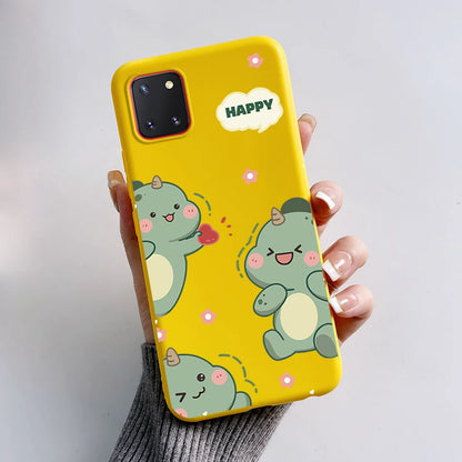 For Samsung Galaxy Note10 Lite Case SM-N770F 6.7'' Cute Bear Cartoon Cat Cover Soft TPU Phone Case For Samsung Note 10 Lite Bags