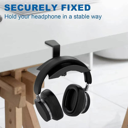 Adjustable Rotatable Arm Clamp PC Gaming Headphone Stand for Headset Hanger Hook Holder Desk Space Save Clip Mount