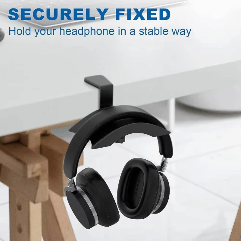 Adjustable Rotatable Arm Clamp PC Gaming Headphone Stand for Headset Hanger Hook Holder Desk Space Save Clip Mount