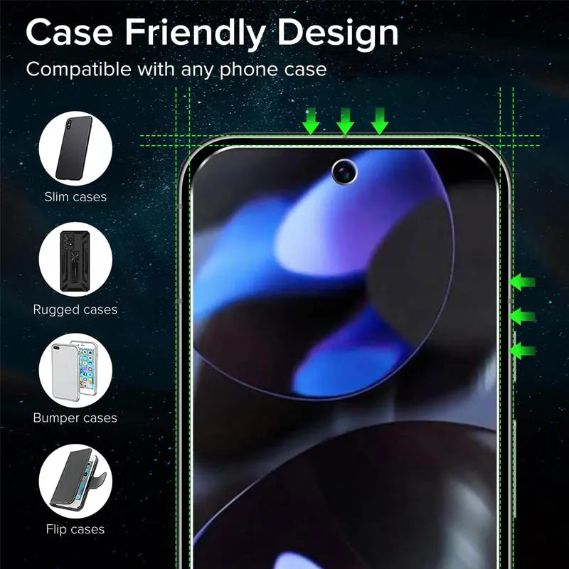 Fingerprint Unlock Glass for Pixel 9 Pro 10 8A 9A 10A 7A 8 Pro Screen Protector Pixel 9 Pro XL Tempered Glass for Google Pixel 9