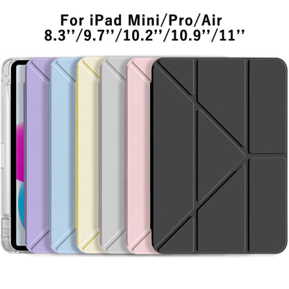 3+Y-fold Flip Clear Cover For iPad 10th 11th Gen 2025 7/8/9 10.2'' Start Case For Air 4 5 6 7 11 For Air 2 9.7 Pro 11 Mini 6 7