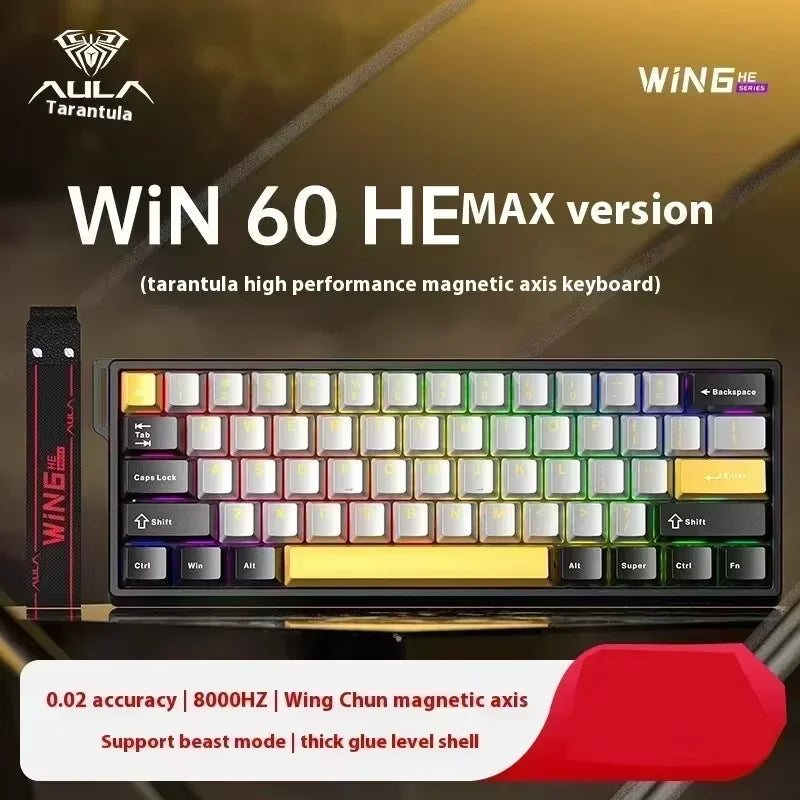Aula Win60 Win68 He Magnetic Switch Keyboards 8k Rgb Hot-Swap Wired Mechanical  Gaming Keyboard Customize Esports PC Gifts
