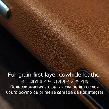 YMW Magnetic Genuine Leather Case for iPhone 18 17 16 Pro Max 15 14 Compatible with MagSafe Nature Cowhide Retro Phone Cover